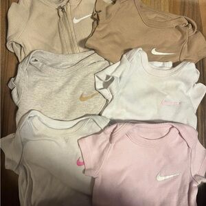 Nike Baby Onesie Collection - Tan, Cream, White, Pink